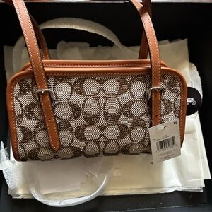 Brown and Tan Designer Women's Bag